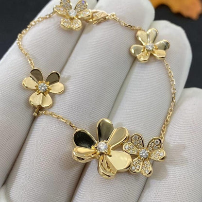 [Luxery]FRIVOLE GOLD 5 FLOWERS BRACELET