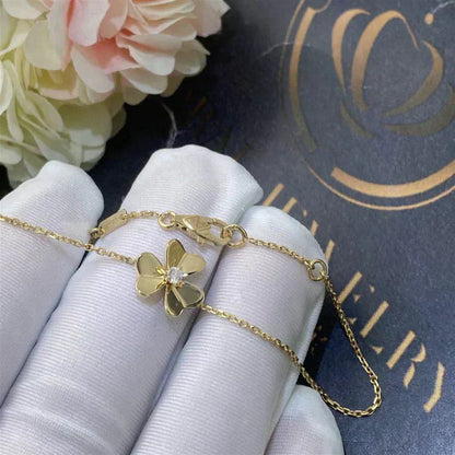 [Luxery]FRIVOLE GOLD FLOWER PINK MALACHITE BRACELET