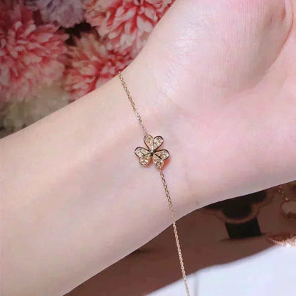 [Luxery]FRIVOLE GOLD FLOWER DIAMOND BRACELET