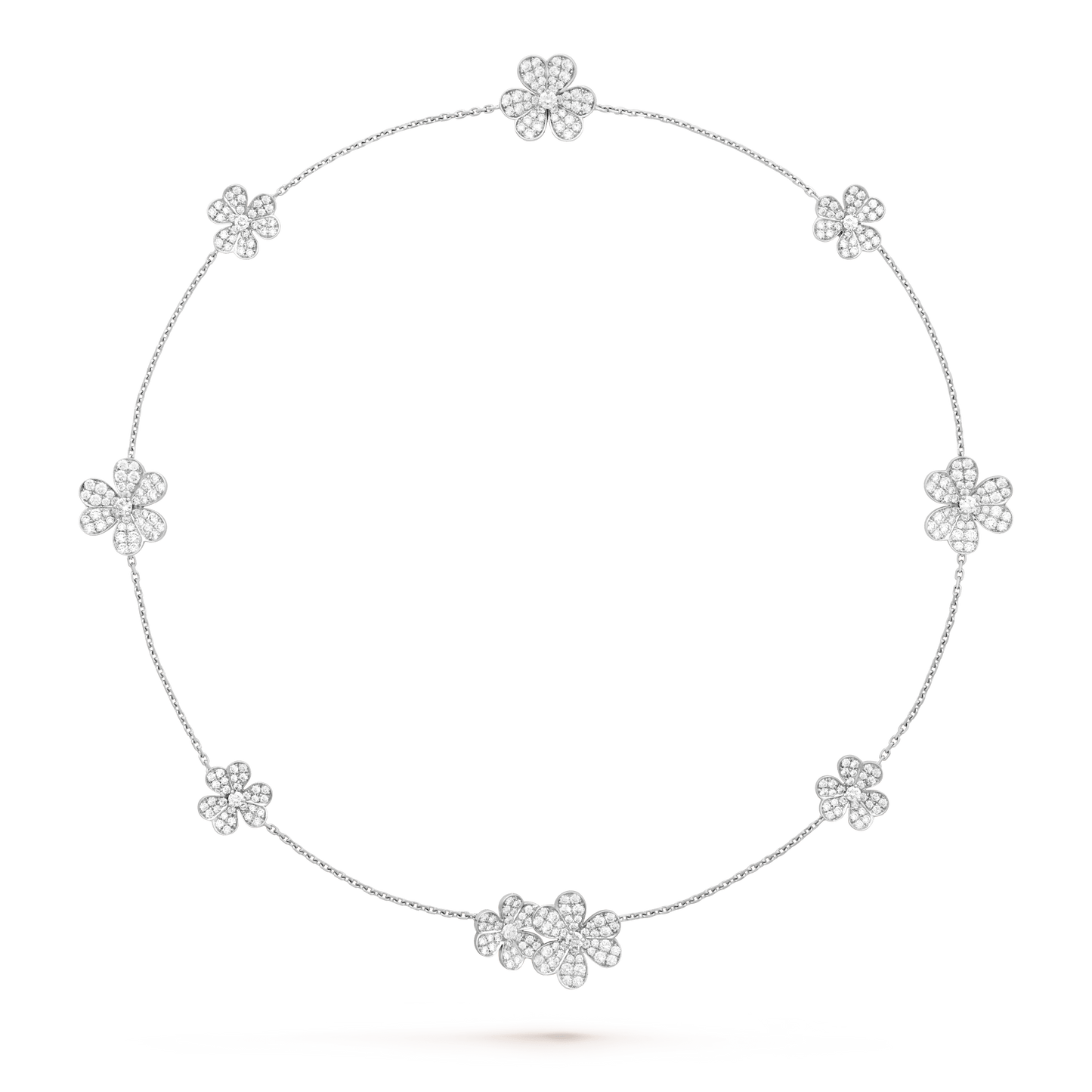 [Luxery]FRIVOLE SILVER 9 FLOWERS NECKLACE