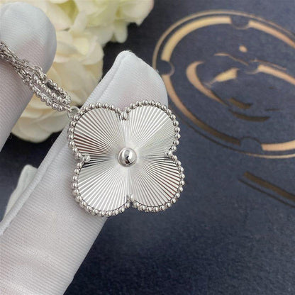 [Luxery]CLOVER 25MM SILVER BIG CLOVER NECKLACE