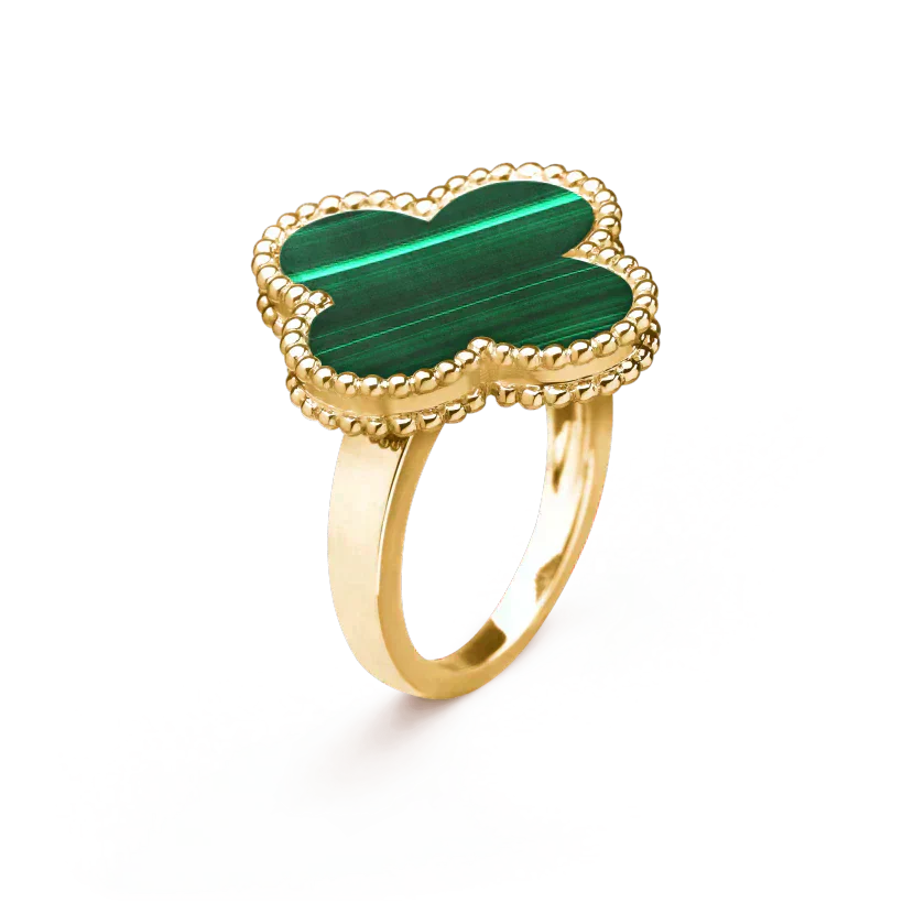 [Luxery]CLOVER MALACHITE RING