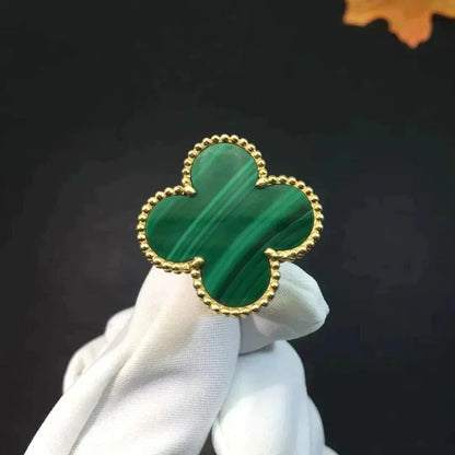 [Luxery]CLOVER MALACHITE RING