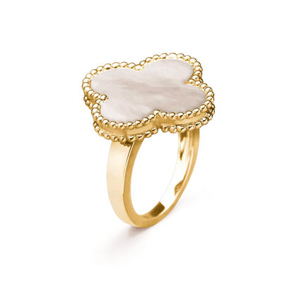 [Luxery]CLOVER WHITE MOP RING