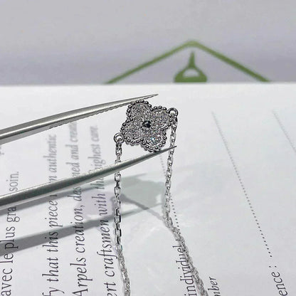 [Luxery]CLOVER  SINGLE FLOWER BRACELET SILVER