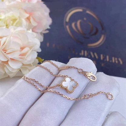 [Luxery]CLOVER WHITE MOP SINGLE FLOWER BRACELET
