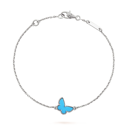 [Luxery]BUTTERFLY TURQUOISE BUTTERFLY BRACELET SILVER