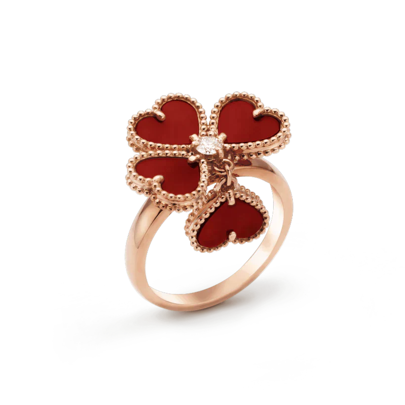 [Luxery]SWEET CLOVER CARNELIAN RING