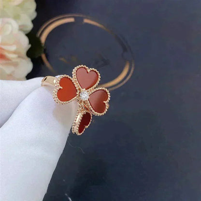 [Luxery]SWEET CLOVER CARNELIAN RING
