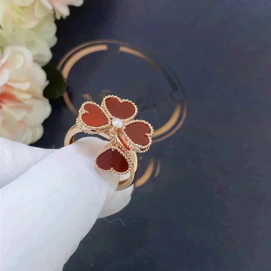 [Luxery]SWEET CLOVER CARNELIAN RING