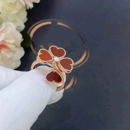 [Luxery]SWEET CLOVER CARNELIAN RING