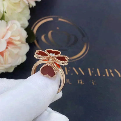 [Luxery]SWEET CLOVER CARNELIAN RING