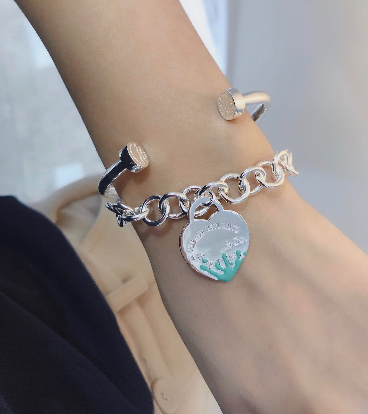 [⭐Luxery Jewels]リターントゥティファニー ハートタグ ブレスレット（シルバー）