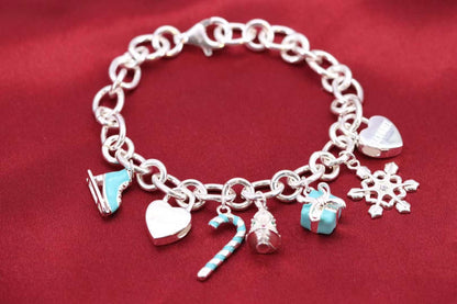 [⭐Luxery Jewels]CHRISTMAS SILVER BRACELET