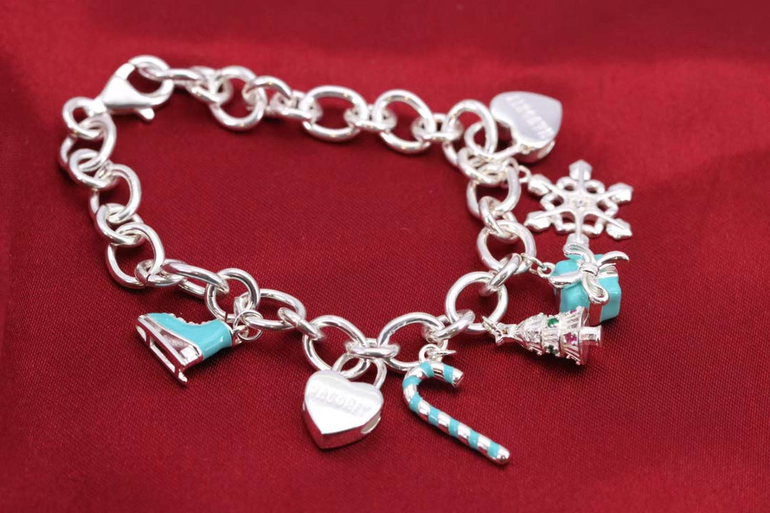 [⭐Luxery Jewels]CHRISTMAS SILVER BRACELET