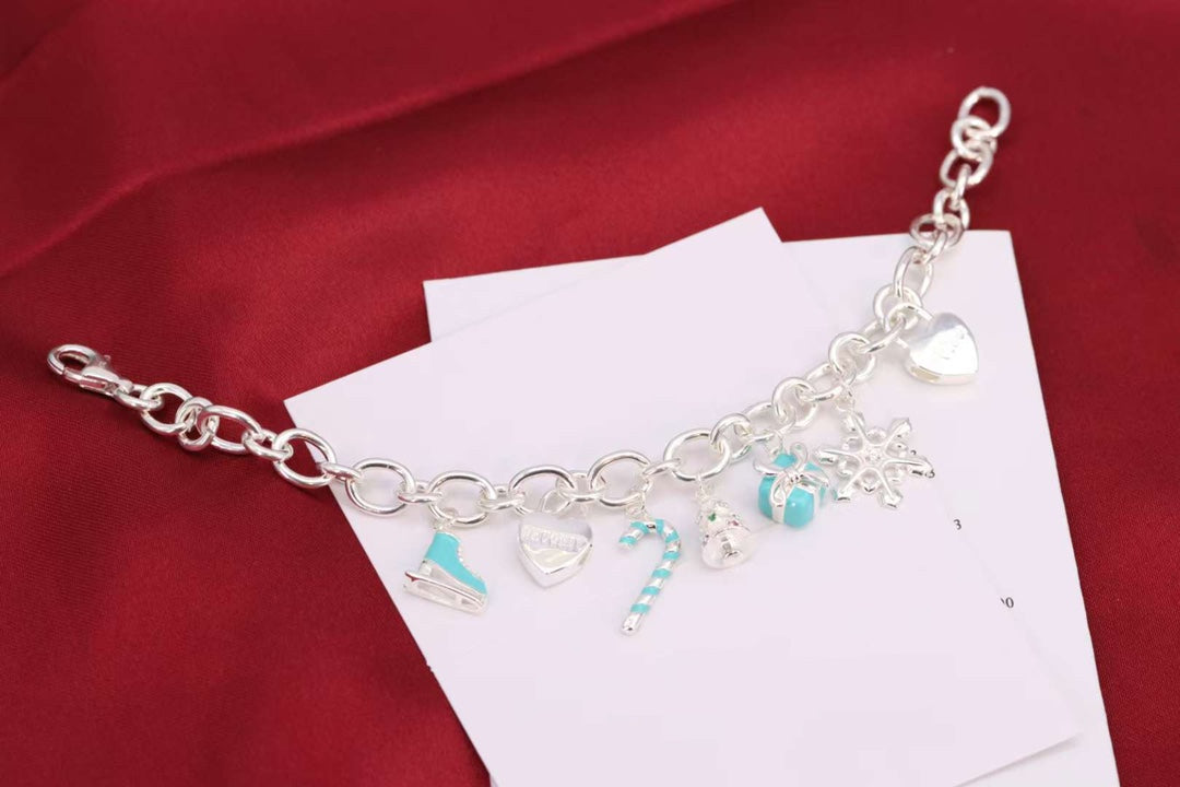 [⭐Luxery Jewels]CHRISTMAS SILVER BRACELET