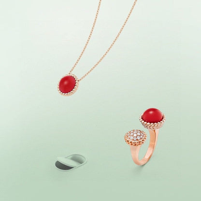 [Luxery]PERLEE COULEURS DIAMOND ROSE GOLD BETWEEN THE FINGER RING
