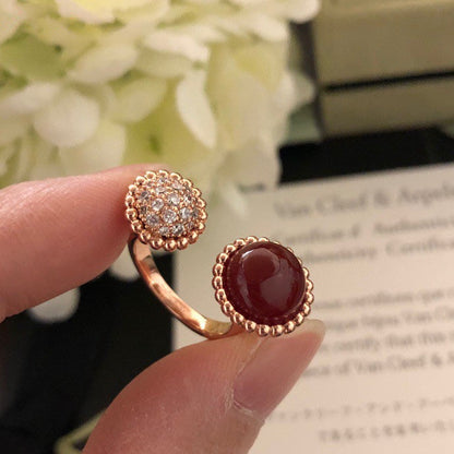 [Luxery]PERLEE COULEURS DIAMOND ROSE GOLD BETWEEN THE FINGER RING
