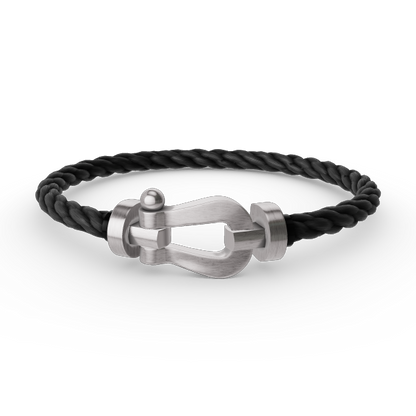 [Luxery]FORCE LARGE HORSESHOE NO DIAMOND BRACELET SILVER