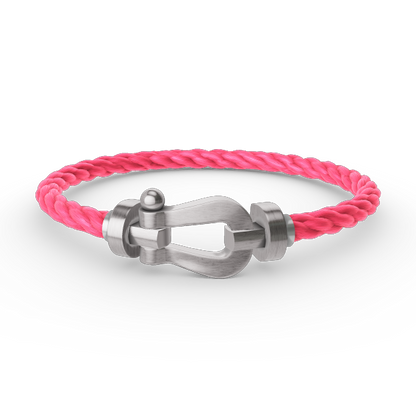 [Luxery]FORCE LARGE HORSESHOE NO DIAMOND BRACELET SILVER