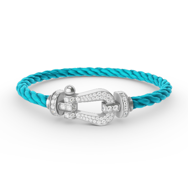 [Luxery]FORCE LARGE HORSESHOE FULL DIAMOND BRACELET SILVER