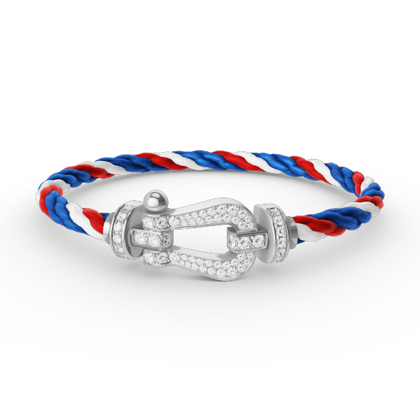 [Luxery]FORCE LARGE HORSESHOE FULL DIAMOND BRACELET SILVER