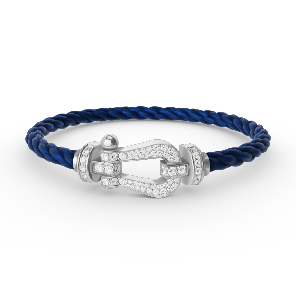 [Luxery]FORCE LARGE HORSESHOE FULL DIAMOND BRACELET SILVER