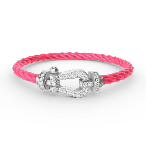 [Luxery]FORCE LARGE HORSESHOE FULL DIAMOND BRACELET SILVER