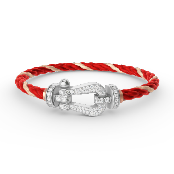 [Luxery]FORCE LARGE HORSESHOE FULL DIAMOND BRACELET SILVER