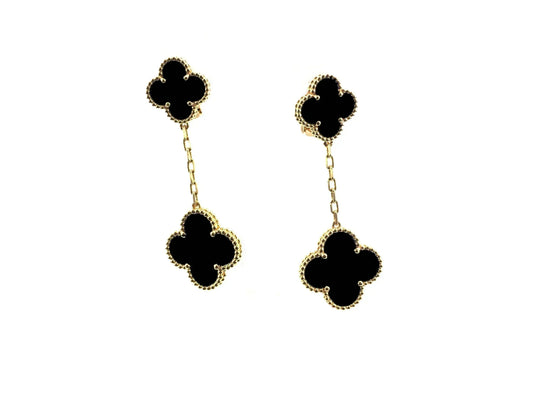 [Luxery]CLOVER 2 MOTIFS  EARRINGS (MULTIPLE CHOICESC