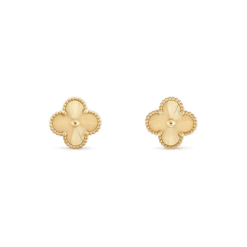 [Luxery]CLOVER MEDIUM 1 MOTIFS LASER EARRINGS
