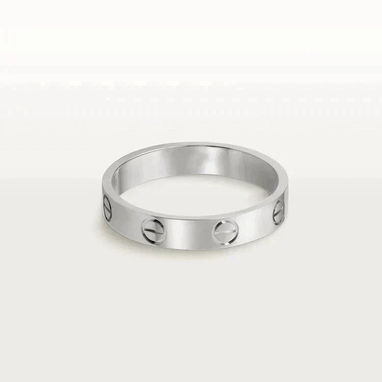 [Luxery]LOVE RING 4MM 1 DIAMOND SILVER