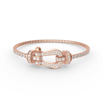 [Luxery]FORCE  LARGE HORSESHOE FULL DIAMOND TENNIS BRACELET