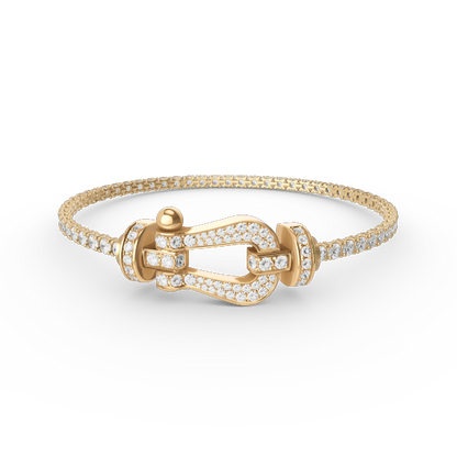 [Luxery]FORCE  LARGE HORSESHOE FULL DIAMOND TENNIS BRACELET
