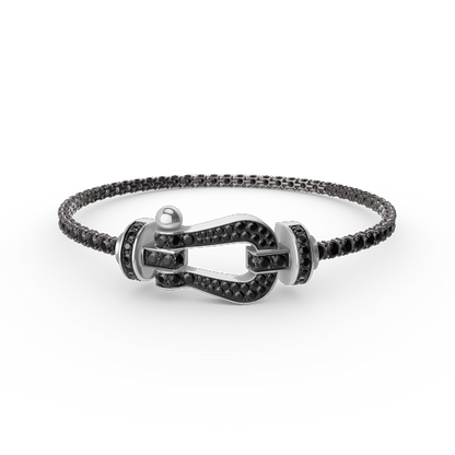 [Luxery]FORCE  LARGE HORSESHOE FULL DIAMOND TENNIS BRACELET